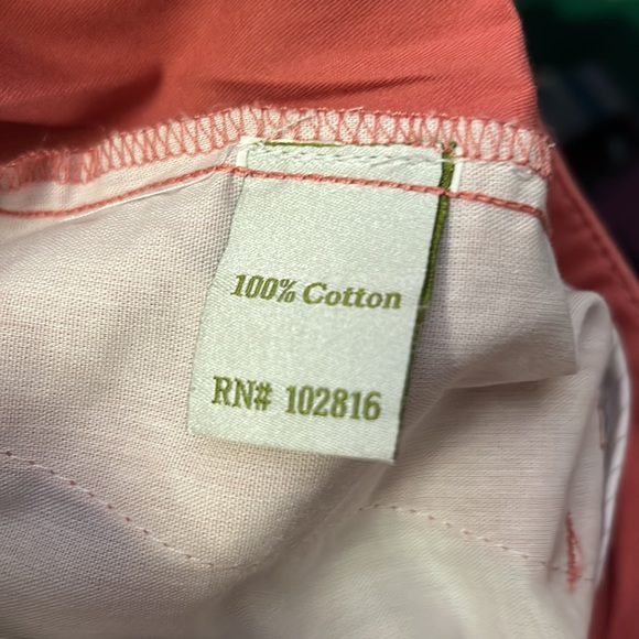New Garnet Hill Rose Color Full Length Cotton Pants SZ 14 - Picture 7 of 10